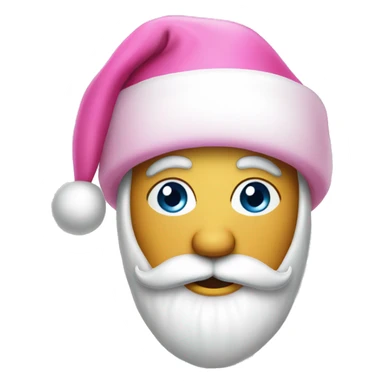 Pink Santa hat sticker