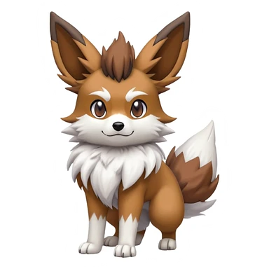 Lycanroc-Eevee-Fakémon-hybrid-creature (full body)  sticker
