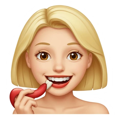 smiley qui se mord la levre  inferieur de maniere sexy sticker