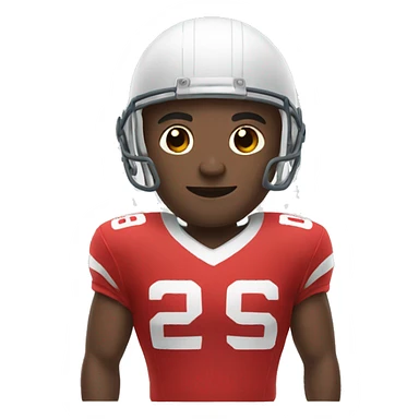 Footballplayer with red shirt sticker