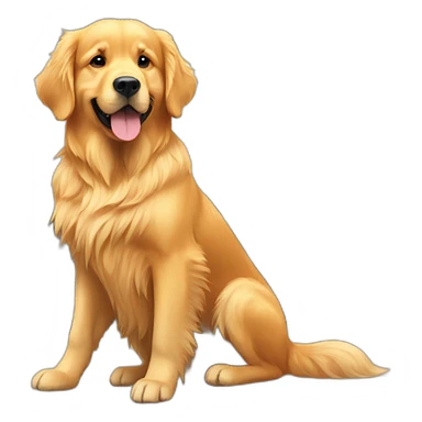 Golden retriever at a gym sticker