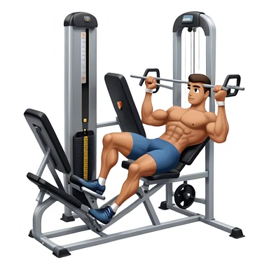 guy leg press machine sticker