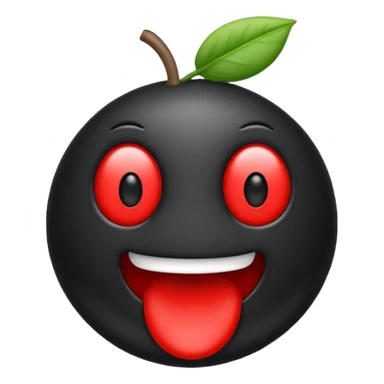 Emoji de riesgo biológico color negro con blanco sticker