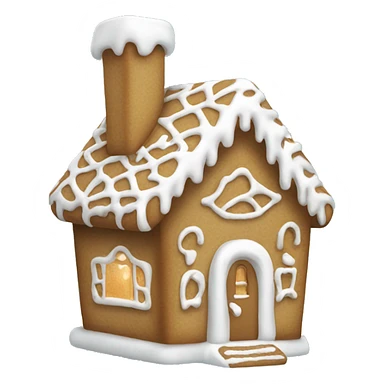 White gingerbread house sticker