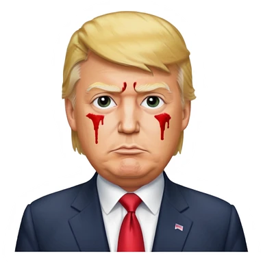 a donald trump with shit stains sticker