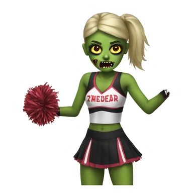 Zombie cheerleader  sticker
