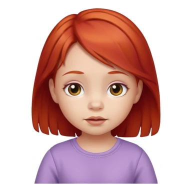 Baby girl red head sticker