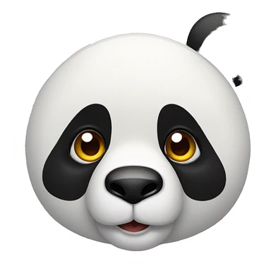 oso panda corazón  sticker