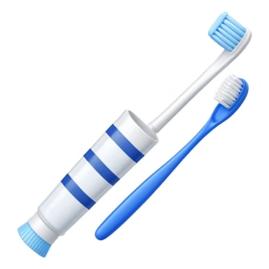 toothpaste and toothbrush sticker