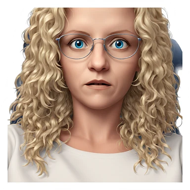 blonde girl with blue eyes sticker