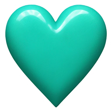 Turquoise heart sticker
