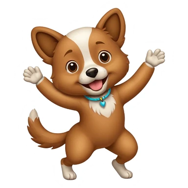 Dancing dog sticker