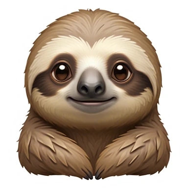 Cinematic Noble Sloth Portrait Emoji, Poised and serene, with a leisurely, gentle build and calm, wise eyes adorned with soft, textured fur, Simplified yet sharp and sophisticated features, highly detailed, glowing with a soft, tranquil glow, high shine, intelligent and unhurried, stylized with an air of relaxed authority, focused and composed, soft glowing outline, capturing the essence of a watchful and confident guardian that appears ready to slowly emerge from the screen with effortless grace! sticker