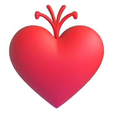 heart with a subtle shadow sticker