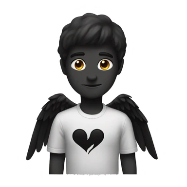 black heart wings sticker