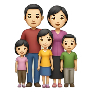 Chinese family sticker