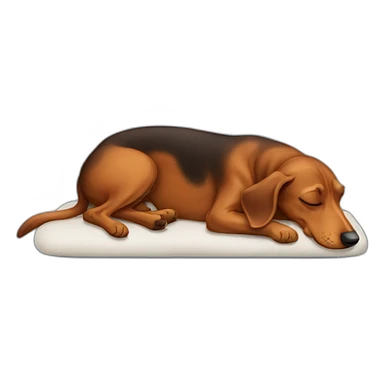 Teckel sleeping sticker