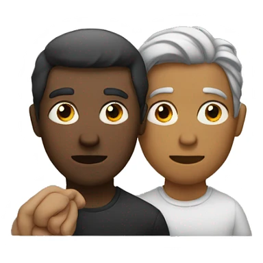 two people thinking the same thing sticker