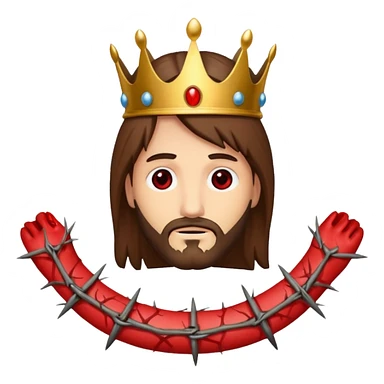 Christ on the cross with the crown of thorns and the blood on him sticker