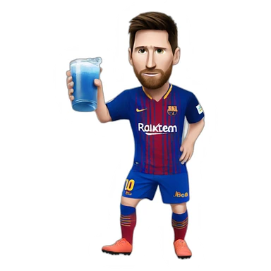 messi drinking mate sticker
