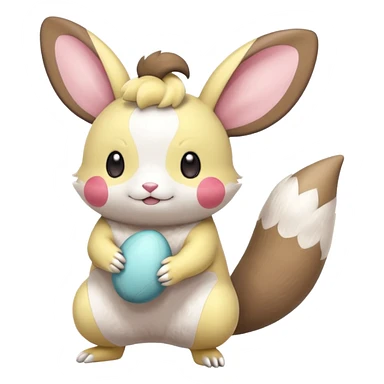 Tropical Exotic Minccino-Buneary-Pachirisu-Emolga-fusion  sticker