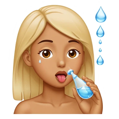 Tounge ou and water  sticker