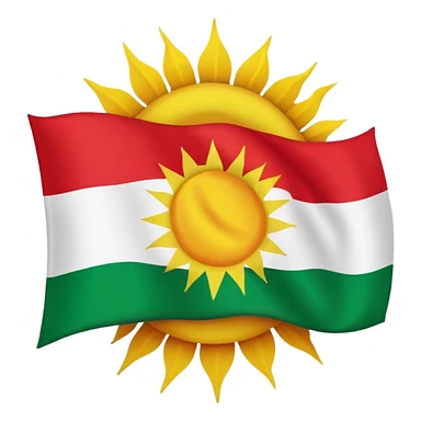 kurdistan flagge sticker