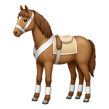 horse with one bandaged leg sticker
