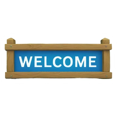 welcome sign sticker