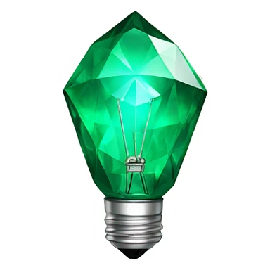 Emerald diamond light bulb sticker