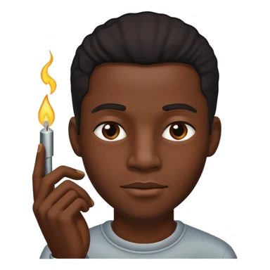 Black man with wicks sticker