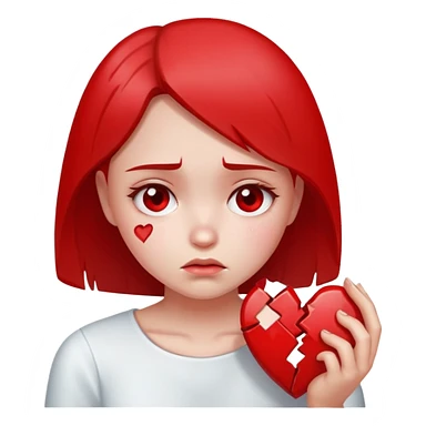 Girl broken heart sticker