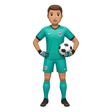 soccer goalkeeper full body hands in front sticker