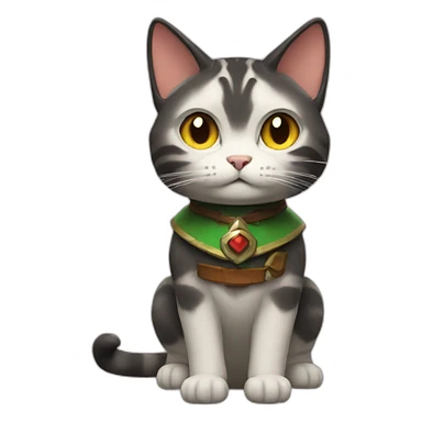 Zelda turn into cat sticker