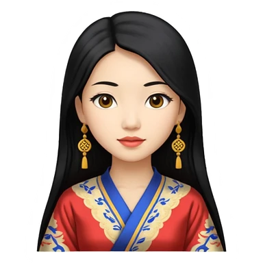 1900's Asian female sticker