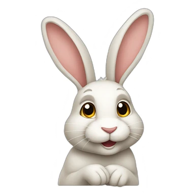 Un lapin qui fait un doigt sticker