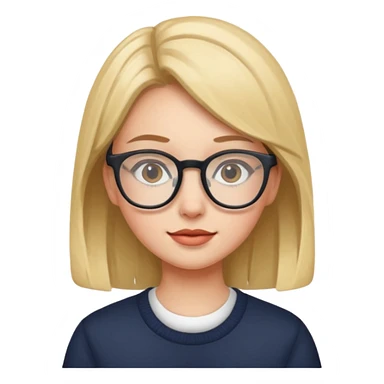 Girl with glasses sticker