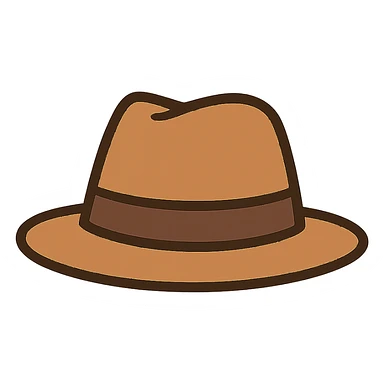 flat toon style hat sticker