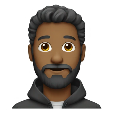 male portrait with beard sticker