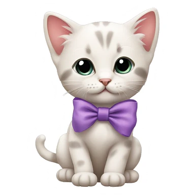 kitten with a bow sticker