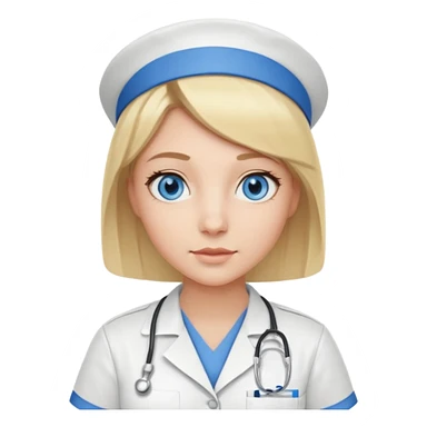 Nurse blue eyes blonde bob  sticker