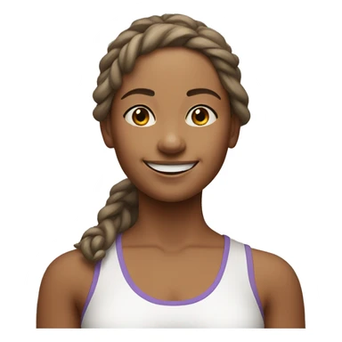 smiling girl in yoga outfit sticker