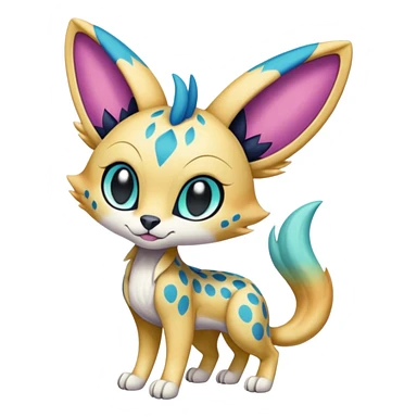 Meloetta-Sergal-Serval-Cresselia-Palkia-Stitch-Fakémon-creature-hybrid sticker