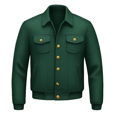 Casual men's jacket that's dark green sticker