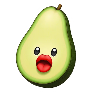 Aguacate con labios grandes sticker