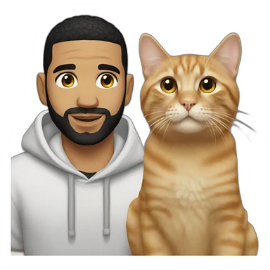 drake with cat sticker
