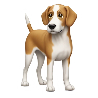 standing dog, full body, rear view sticker