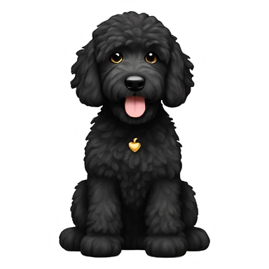 Loving black golden doodle sticker
