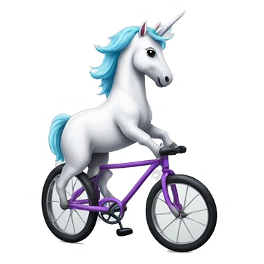 unicorn on tricycle  sticker