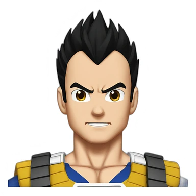 Vegeta black hair sticker